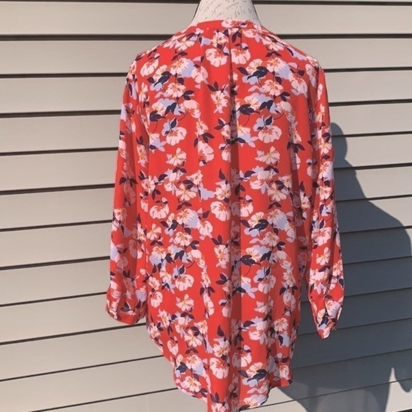 CYNTHIA ROWLEY 3/4 Sleeve Floral Blouse - Picture 7 of 10